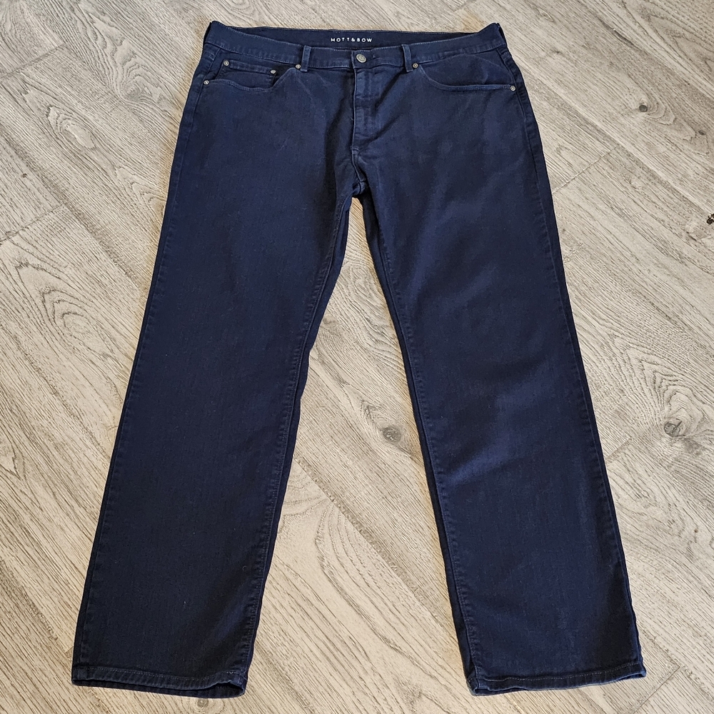 Mott & Bow Stretch Denim Pants - Merch Blue - Slim-Fit Size 40x32